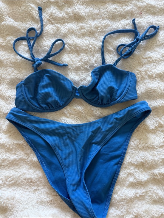 Abercrombie & Fitch Other - Abercrombie & Fitch Blue Ribbed Bikini Set
